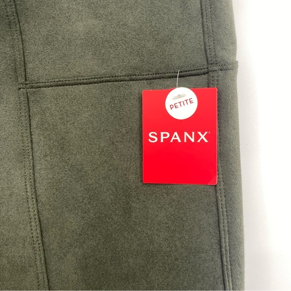 Spanx Faux Suede Olive Army Green size Lp - Picture 6 of 13